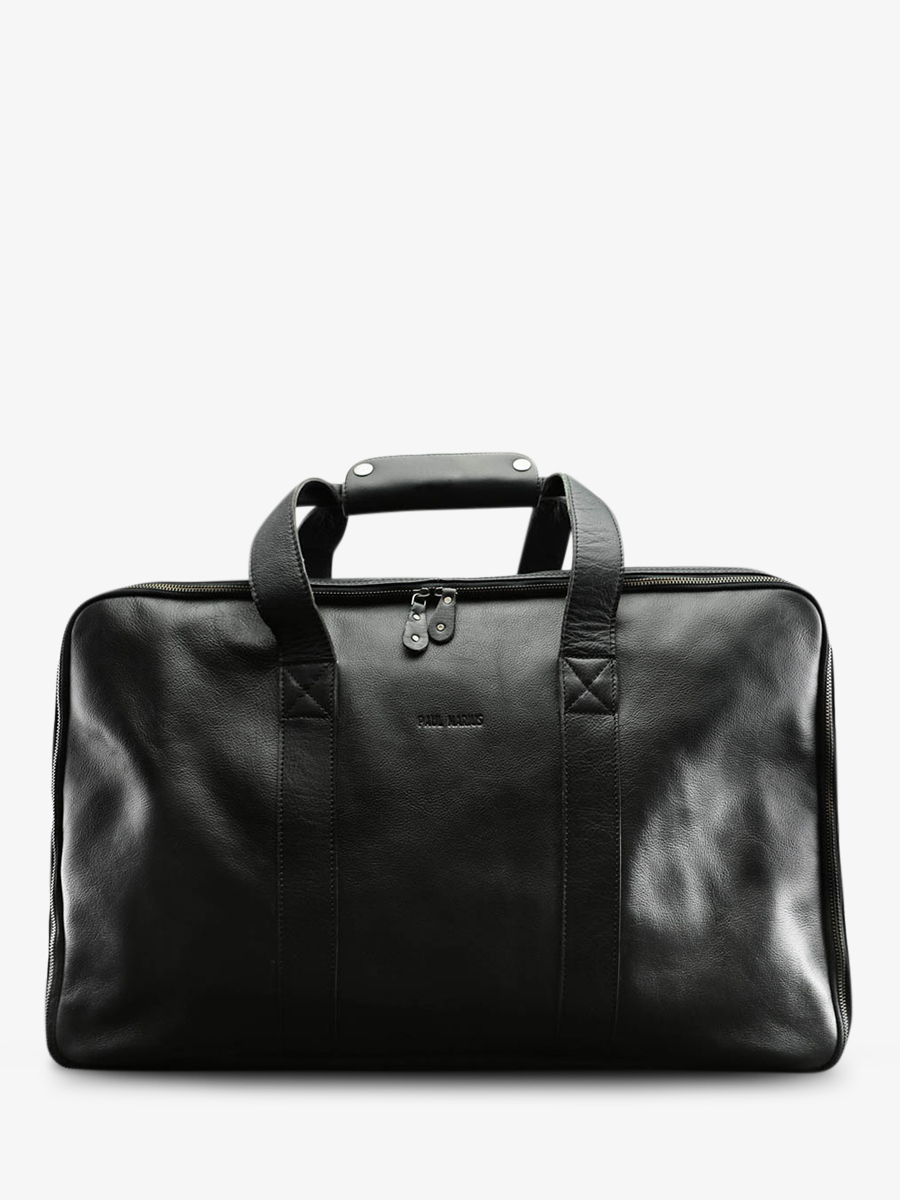 foto-vue-de-face-sac-de-voyage-cuir-noir-leglobe-trotter-noir-paul-marius-m102-b