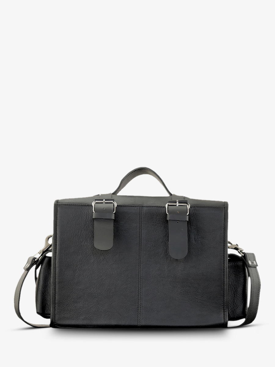 foto-achtertas-fietstas-leer-zwart-lenomade-m-zwart-olie-paul-marius-m100m-obl