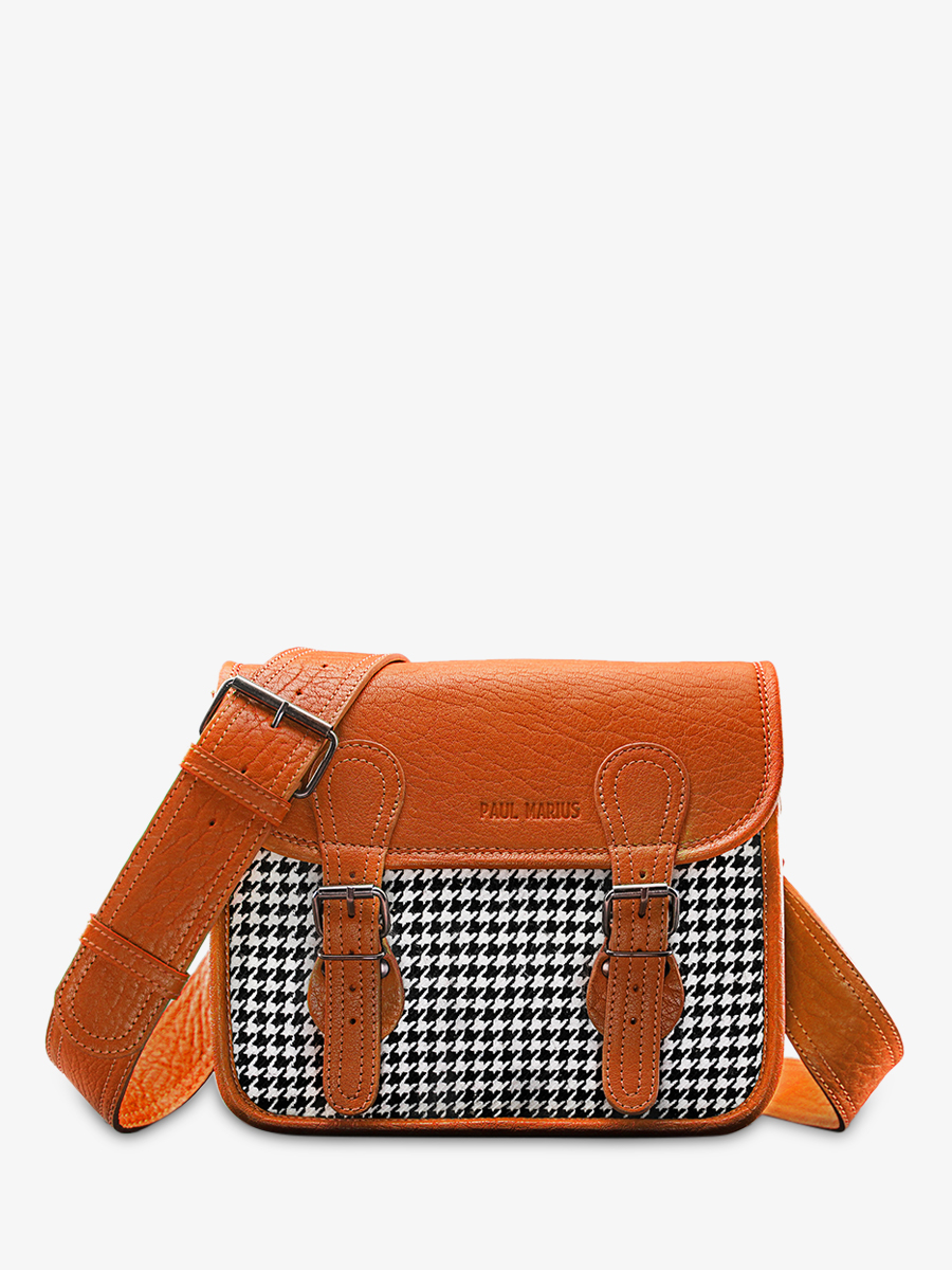 foto-front-sac-bandouliere-leder-vrouw-oranje-lasacoche-s-grand-prix-tangerine-paul-marius-m02S10-hs-o