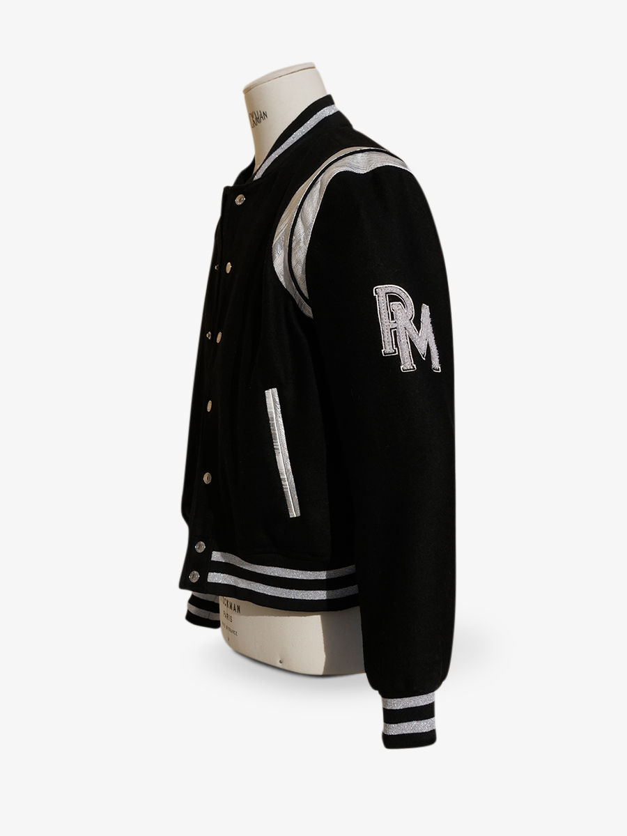 photo-cote-view-teddy-blouson-cuir-et-tissus-leteddy-50s-noir-paul-marius-tdy-fIFTIES-b-l